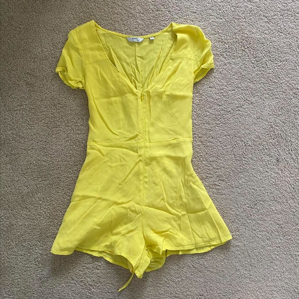 Yellow Obey Romper